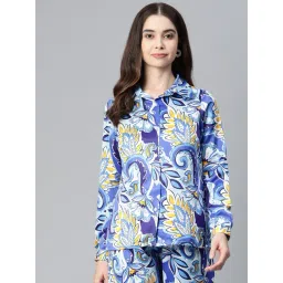 Melon by PlusS Blue Printed Shirt-image-31