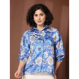 Melon By plusS Blue Printed Top-image-48