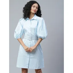 Melon by PlusS Blue Regular Fit Dress-image-33