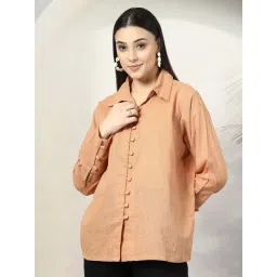 Melon By plusS Brown Cotton Plain Shirt-picture-46