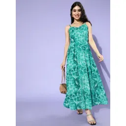 Melon by Pluss Green Printed Maxi Dress-picture-42