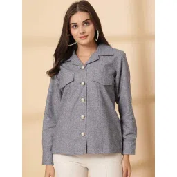 Melon by PlusS Grey Plain Cotton Jackets-picture-14