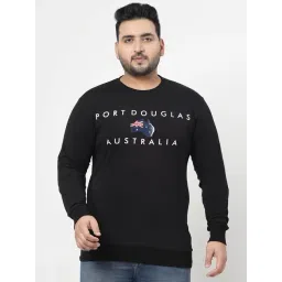 Melon by PlusS Jet Black Cotton Regular Fit Printed Sweatshirt-picture-14