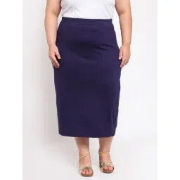 Melon by PlusS Navy Midi Skirt-picture-30