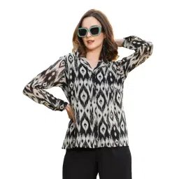 Melon by PlusS Off White & Black Printed Casual Shirt-picture-39