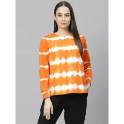 Melon by PlusS Orange & White Tie - Dye Sweatshirt-picture-33