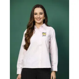 Melon By plusS Pink Cotton Striped Shirt-picture-32