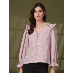 Melon By plusS Pink Striped Top-picture-48