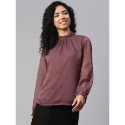 Melon by PlusS Purple Self Pattern Top-picture-14