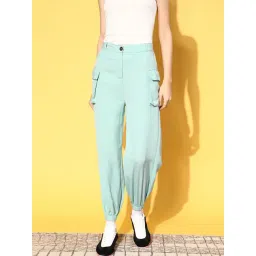Melon by PlusS Turquoise Mid Rise Regular Fit Joggers-picture-26