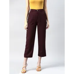 Melon by PlusS Wine Regular Fit Trousers-picture-40