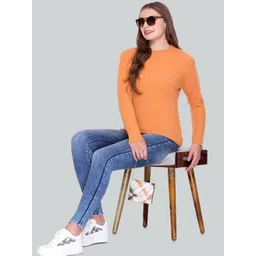 Melvin Women Woollen Self Design Round Neck  Pullover Sweater-picture-15