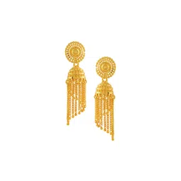 MEMOIR 24K Gold-Plated Artificial Beadded Dome Shaped Jhumkas-picture-36