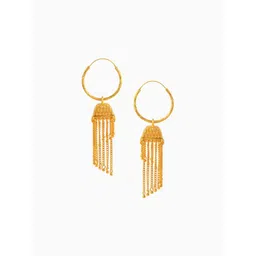 MEMOIR Gold-Plated Artificial Beaded Dome Shaped Drop Earrings-picture-26