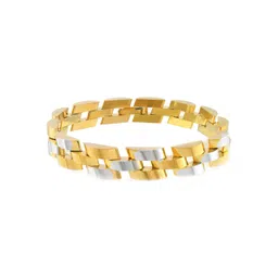 MEMOIR Men Brass Antique Gold-Plated Bangle-Style Bracelet-picture-12