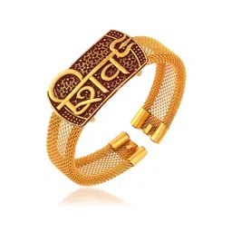MEMOIR Men Brass Gold-Plated Kada Bracelet image 2