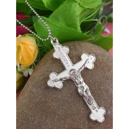 MEMOIR Silver-Plated Jesus Crucifix Pendant With Chain-picture-33