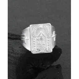 memoir Silver-Plated Tirupati Balaji Cocktail Ring-picture-18