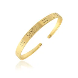 MEMOIR Unisex Brass 786 Muslim Islam Gold-Plated Kada Bracelet-picture-16