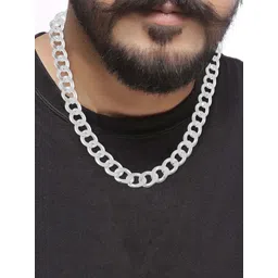 MEMOIR Unisex Brass Silver-Plated Chain-picture-10