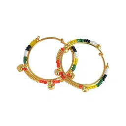 MEMOIR Unisex Kids 2 Brass Antique Gold-Plated Kada Bracelet-picture-28