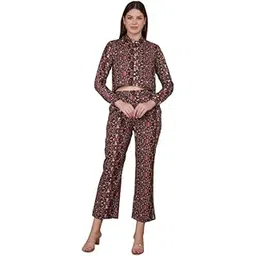 memories by masha Boho Chic Floral Co-ord Set for Women – Printed Poly Crepe Fabric – Stylish Outfit for Dinner Dates, Casual Office Wear, Social Events-picture-11
