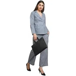 memories by masha Tailored Vintage Embroidered Co-ord Set for Women – Elegant Cotton Blazer & Bottom with Geometric Sequin Detailing-picture-15