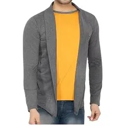Men Casual wear Regular Fit Open Cardigan with Inner Full Sleeve Shrug for Men-picture-44