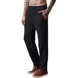 Men Mid-Rise Straight Fit Track Pants for Men | Stretchable Gym Wear Joggers | Casual Sports Track Pant with Pockets & Drawstring-picture-20