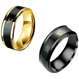 Men Smart Temperature Combo Ring Gold & Black (IR872) B_Combo Ring Gold & Black (Size 21)_IR872-picture-21