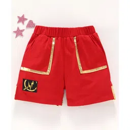 Meng Wa Solid Shorts - Red-picture-25