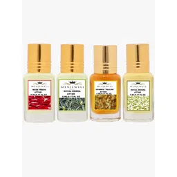 Menjewell Unisex Rose Fresh, Royal Kewda, Champa Yellow, Royal Mogra EDP-Pack of 4(20ml)-picture-40