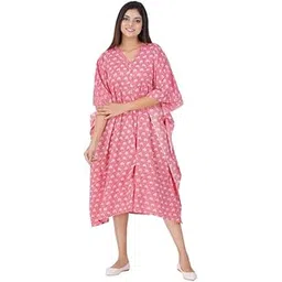 menmaii Women's Full Open| Front Buttoned Multipurpose Kaftans for Pregnancy/Elderly/Patient/Feeding Purposes|Full/Calf Length-picture-19