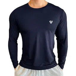 Men's Active wear Regular Fit Round Neck T Shirt |Full Sleeves |Solid Pattern | Dry Fit T-Shirt for Men-picture-19