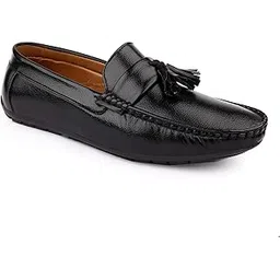 Men's Balck Canvas Loafer Shoes - Size 8 UK Blue-picture-38