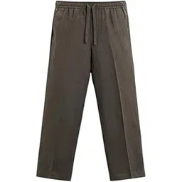 Men’s Brown Cotton Linen Pyjama | Relaxed Fit Casual Bottomwear | Drawstring Summer Pants with Pockets | Soft Lightweight Loungewear for Men-picture-38