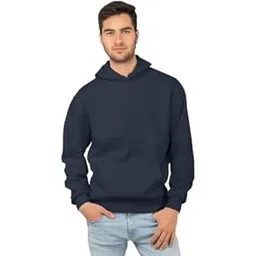Men's Casual Hooded Neck Regular Fit Fleece Plain Printed Hoodie for Winters Wear (L (P-55)-picture-53