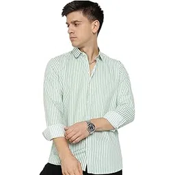 Men's Cotton Casual Printed Striped Stylish Latest Shirt for Men-picture-48