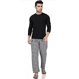 Men's Cotton Checkered Pajama,-picture-50