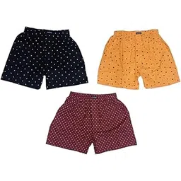 Men's Cotton Color Boxers (Lightweight backpocket | Combo Pack) (M, 3) Multicolour-picture-39