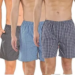 Men's Cotton Shorts Boxers, Pack of 3 - Multicolor (Medium, Multicolor-SET-10)-picture-25