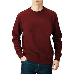 Men's Cotton Stretchable Round Neck Full Sleeve Regular Fit Sweatshirt Comfy Winter Wear Pullover Tshirt Men| Women| Girls and Boys L332 7800 (40_Brown)-picture-51