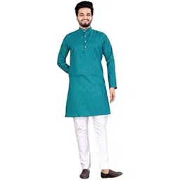 Men’s Designer Kurta Pajama Set – Ethnic Wear for Festive and Wedding Occasions_KurtasetMen_32_Blue-picture-11