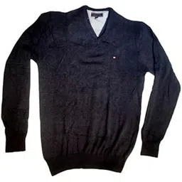 Mens Jumper Black V-Neck Tight Knit Size L-picture-53