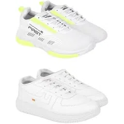 Men's Lightweight Breathable Lack-up Sports Shoes with Cushioned Sole - Combo of 2-picture-26