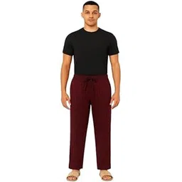 Men’s Lightweight Checkered Lounge Pants with Drawstring – Soft Relaxed Fit-picture-11