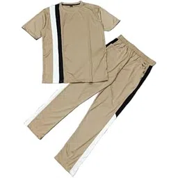 Men’s Nylon Tracksuit – Stylish Tshirt-Track-Dream with color KHAKHI 50-XL-picture-49