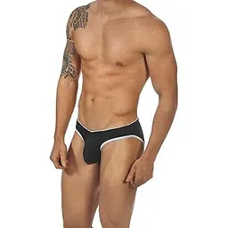 Men's Sexy Low-Rise Micro Briefs - Soft, Stretchy, Comfortable Bikini Underwear for Men, Black-picture-52
