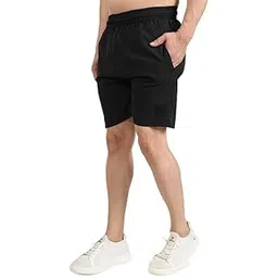 Men's Shorts | NS Lycra Stretch Half Pants for Men | Quick Dry Gym Shorts with Zipper Pockets | Casual & Workout Wear Cream and Rust Colour-picture-54