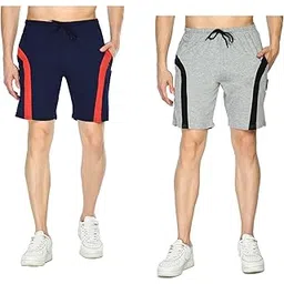 Mens Solid Cotton Regular Stylish Bermuda Shorts (Pack of 2)-picture-50